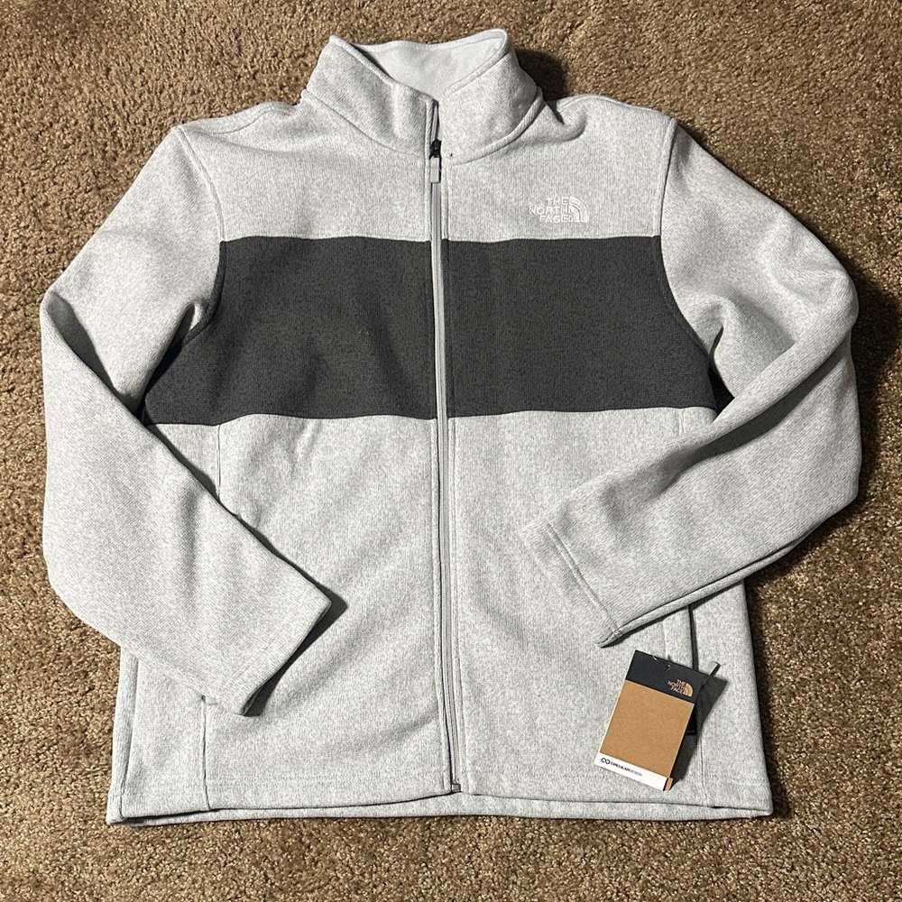NWT The North Face M Gordon Lyons Highrisegrhthr light-Dark Gray Full-Zip Jacket